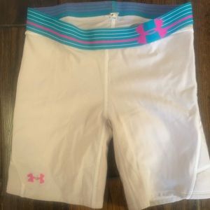 White sliding shorts